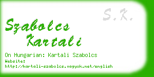 szabolcs kartali business card